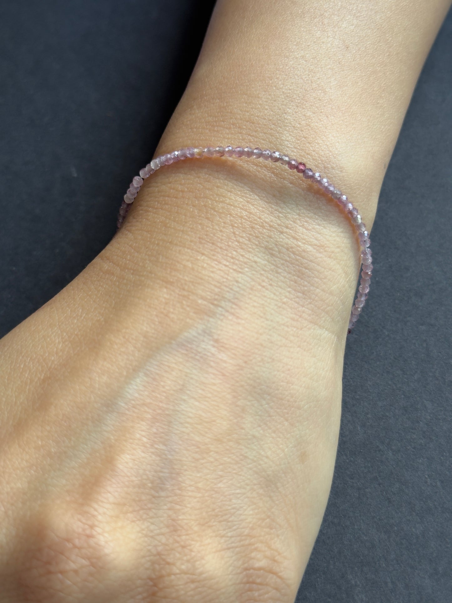 Pink Spinel Faceted Beads, 18 cm – view 2 of 3