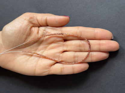 Apricot Orange Spinel Round Bead Strand, 20 cm – view 1 of 3