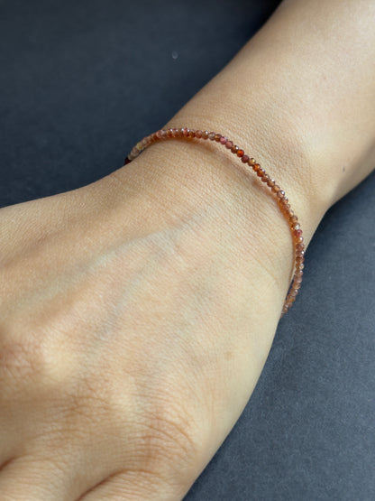Apricot Orange Spinel Round Bead Strand, 20 cm – view 2 of 3