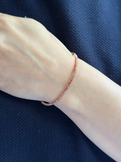 Apricot Orange Spinel Round Bead Strand, 20 cm – view 3 of 3