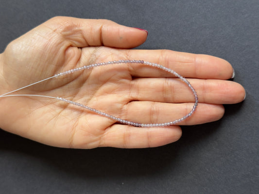 Hand-cut, fac. Round Spinel beads in Gentle Old Rosa Shades