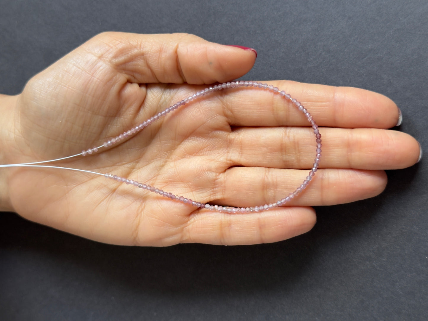 Spinel ! Each bead glimmers softly, bringing a graceful charm to your designs.