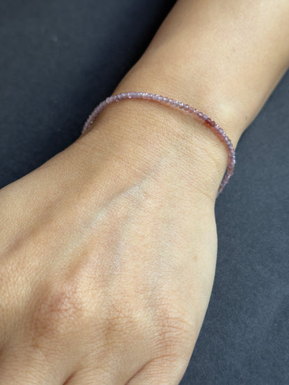 Spinel Round Faceted Beads, 20 cm – view 2 of 3
