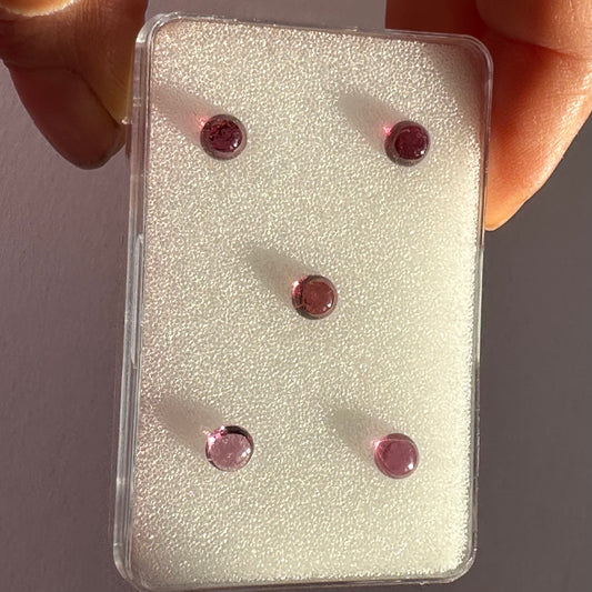 Ruby Round Cabochon 4.5mm With Inclusions
