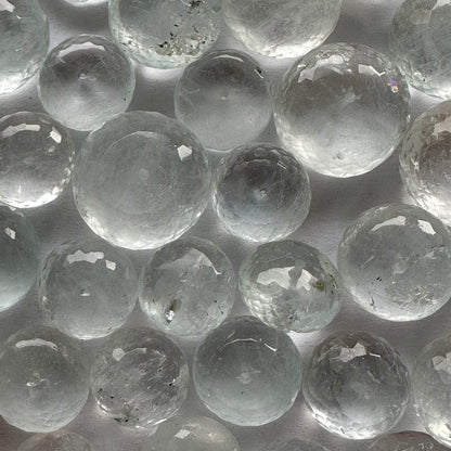Cornflower Blue Aquamarine Round Drilled Loose Beads, 10 pieces – view 11 of 16
