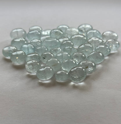 Cornflower Blue Aquamarine Round Drilled Loose Beads, 10 pieces – view 14 of 16