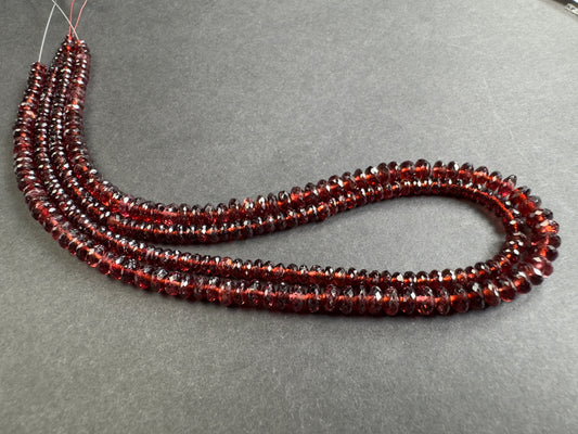 Timeless Elegance and Captivating Sparkle ! Garnet Beads Fac. Rondelle