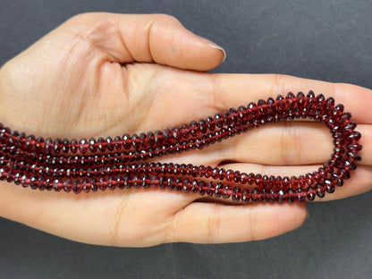 Red Garnet Rondelle Beads – view 2 of 2