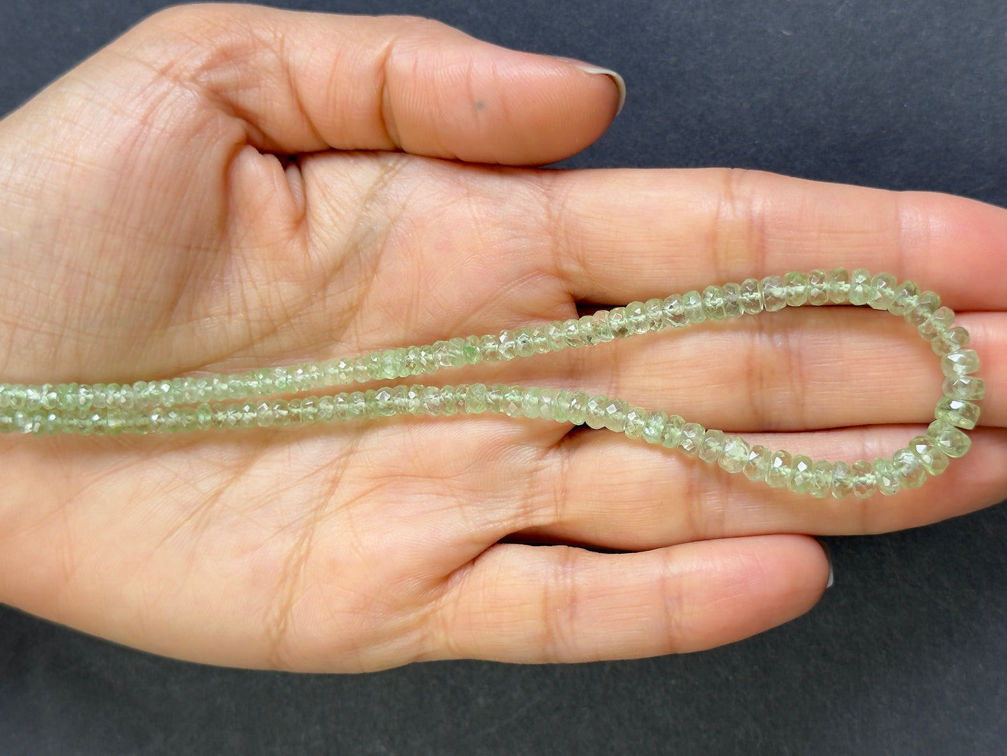 Natural Fresh , Green Rondelle Beads    Peridot -71,66cts