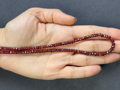 Red Garnet Rondelle Beads – view 1 of 2