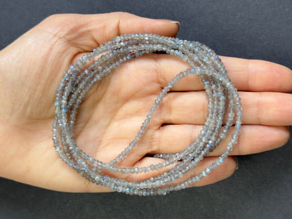Grey Opal Rondelle Beads, 68.93 ct, 103 cm – view 2 of 2