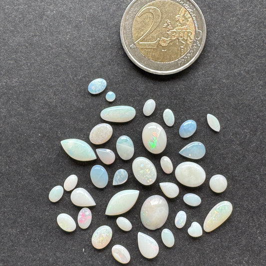 Freeform Lightning Opal Cabochons Set Of 5