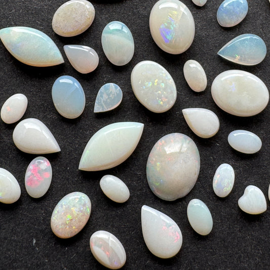 Freeform Lightning Opal Cabochons Set Of 5