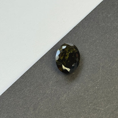 Green Tourmaline Oval Faceted Loose Stone, 8.51 ct, 16.3x12.5 mm – view 4 of 4
