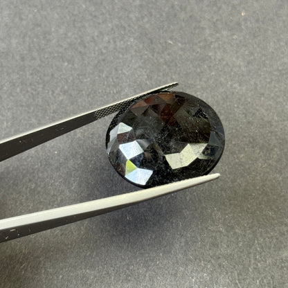 Black Tourmaline Round Faceted Loose Stone, 33.3 ct – view 3 of 4
