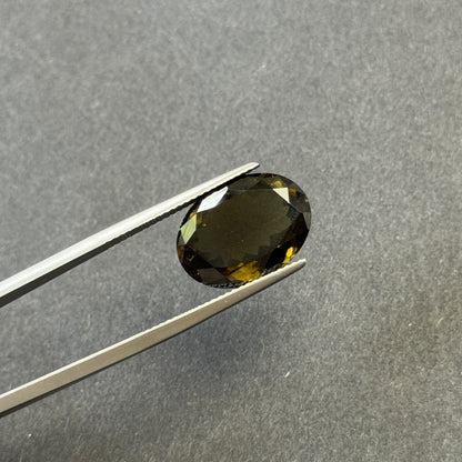 Green Tourmaline Oval Loose Stone, 8.72 ct, 12.0x6.1 mm – view 2 of 5