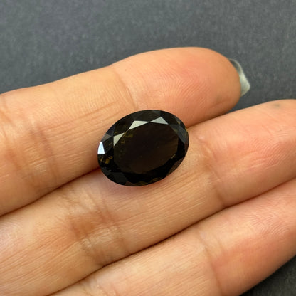 Green Tourmaline Oval Loose Stone, 8.72 ct, 12.0x6.1 mm – view 4 of 5