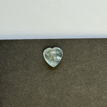 Blue Aquamarine Heart Cabochon, 2.78 ct, 9.0x9.0 mm – view 4 of 5