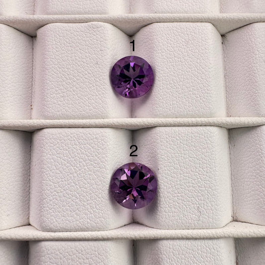 Vibrant Amethyst Round Intense Purple