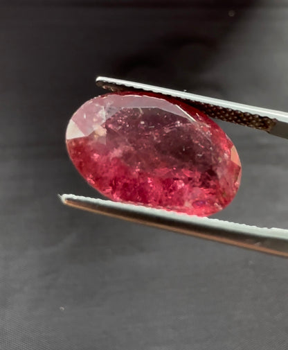Pink Tourmaline Oval Loose Stone, 8.13 ct, 15.7x11.3 mm – view 2 of 2