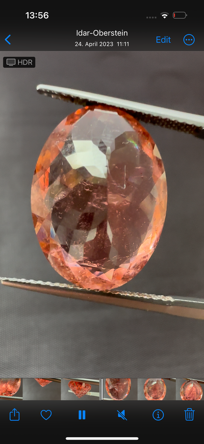 Pink Tourmaline Oval Loose Stone, 12.34 ct, 18.2x13.5 mm – view 3 of 3