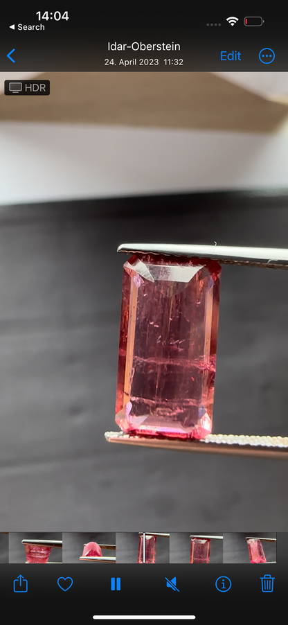 Pink Tourmaline Rectangular Loose Stone, 4.16 ct, 14.0x7.5 mm – view 3 of 3