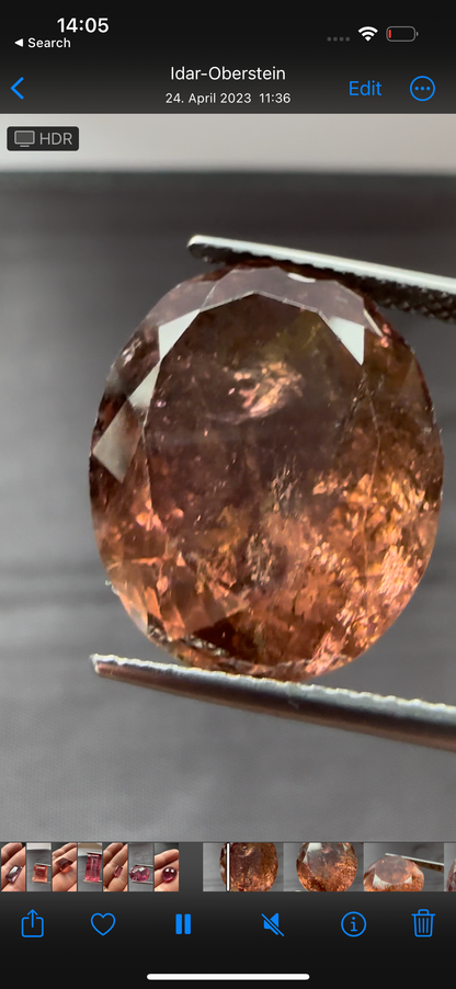 Brown Tourmaline Oval Loose Stone, 14.32 ct, 17.3x13.8 mm – view 2 of 3