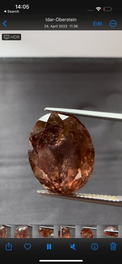 Brown Tourmaline Oval Loose Stone, 14.32 ct, 17.3x13.8 mm – view 3 of 3