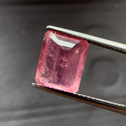Pink Tourmaline Rectangular Loose Stone, 3.47 ct, 10x8 mm – view 3 of 3