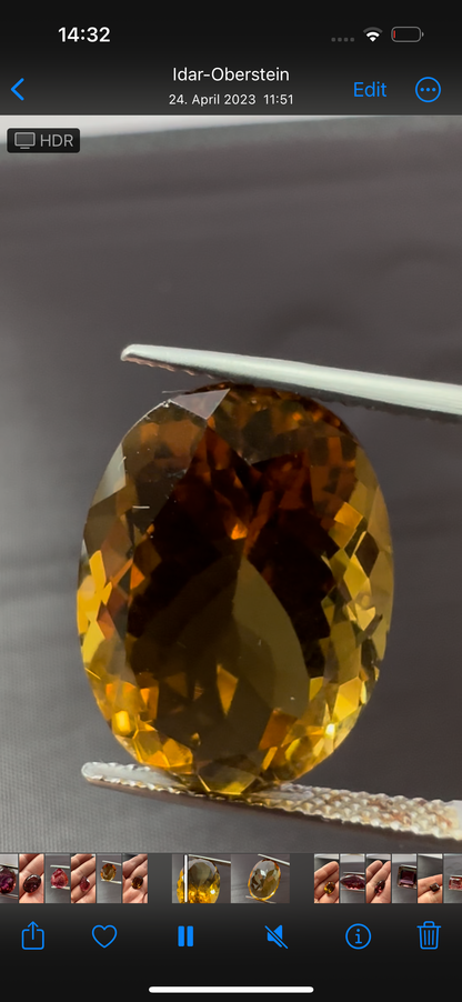 Golden Tourmaline Oval Loose Stone, 13.72 ct, 18x13 mm – view 2 of 3