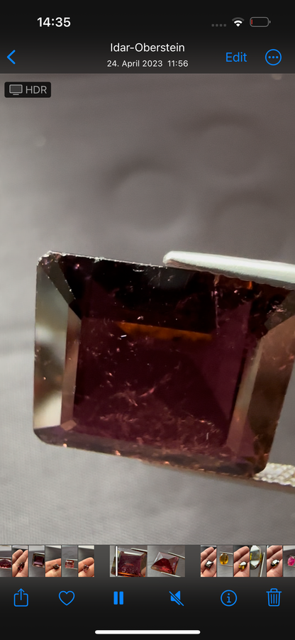 Purple Tourmaline Rectangular Loose Stone, 15.95 ct, 16.4x14 mm – view 2 of 3