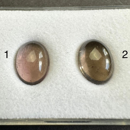 Grey Tourmaline Oval Cabochon Pair, 5.62 ct, 13.8x10 mm – view 5 of 5