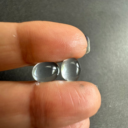 Blue Aquamarine Oval Loose Stone Pair, 5.4 ct, 10x8 mm – view 3 of 3