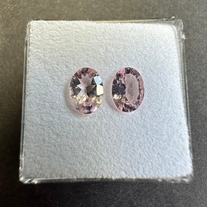 Clear Tourmaline Oval Faceted Loose Stone Pair, 1.40 ct, 7x5 mm – view 1 of 3