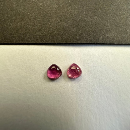 Pink Tourmaline Drop Cabochon Pair, 1 ct – view 1 of 3