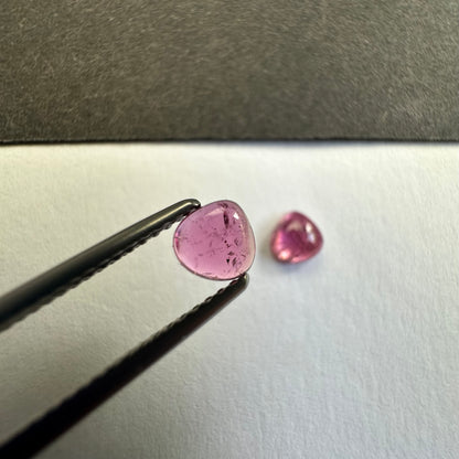 Pink Tourmaline Drop Cabochon Pair, 1 ct – view 2 of 3