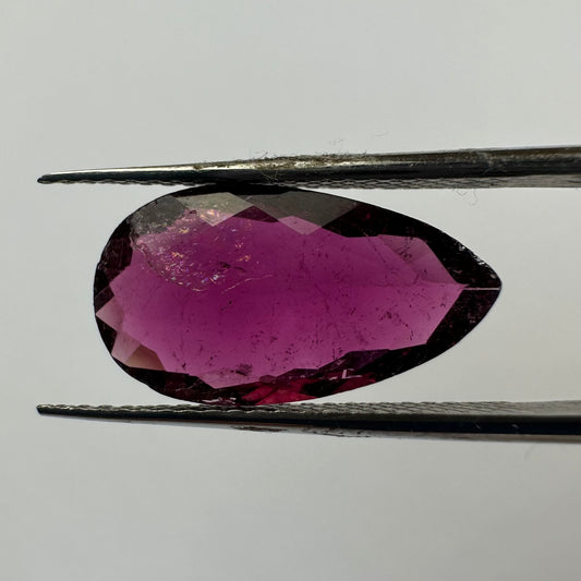 Tourmaline drop shaped , pink fac. 2,89cts