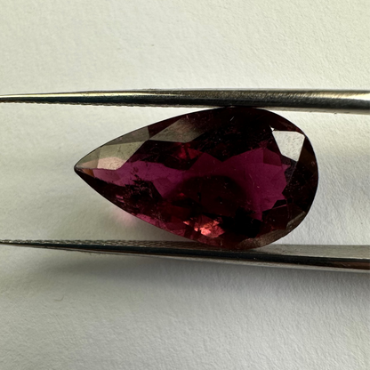 Purple Tourmaline Drop Loose Stone, 6.83 ct, 17.5x10 mm – view 3 of 3