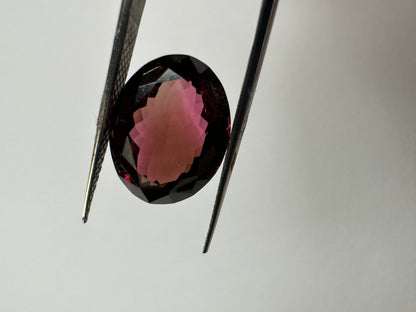 Purple Tourmaline Oval Loose Stone, 7.78 ct, 13.2x10.3 mm – view 2 of 3