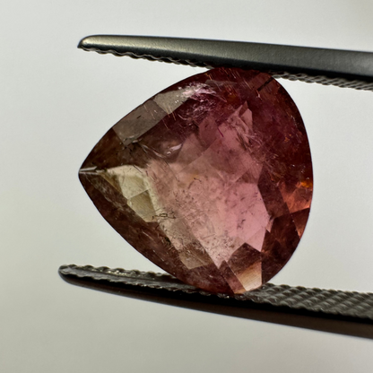 Pink Tourmaline Teardrop Loose Stone, 4.39 ct, 12x11.4 mm – view 1 of 3