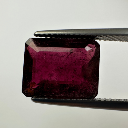 Purple Tourmaline Rectangular Loose Stone, 6.24 ct, 12.6x10 mm – view 3 of 3