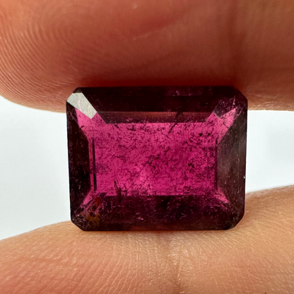 Purple Tourmaline Rectangular Loose Stone, 6.24 ct, 12.6x10 mm – view 1 of 3