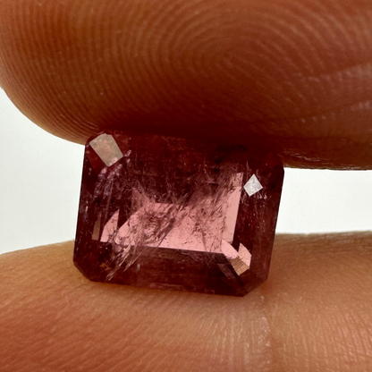 Pink Watermelon Tourmaline Rectangular Loose Stone, 3.74 ct, 9.8x7.6 mm – view 2 of 3