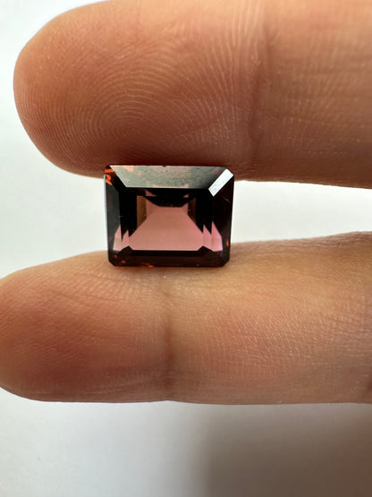 Purple Tourmaline Rectangular Loose Stone, 6.44 ct, 10.9x8.9 mm – view 2 of 3