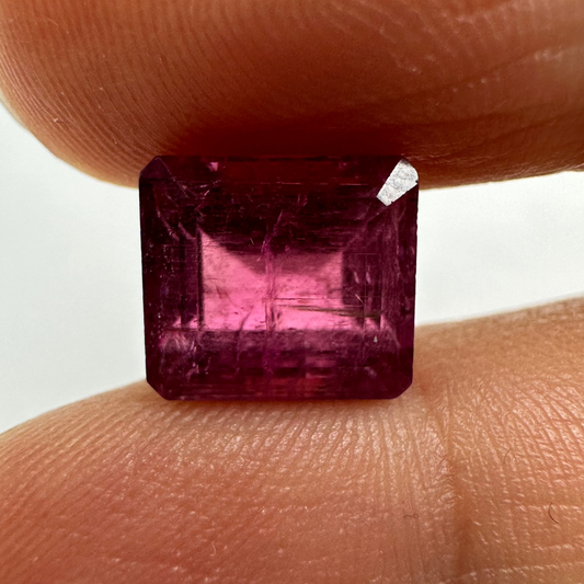 Pink Tourmaline, rectangular step cut, 4.61cts, 9.3x8.4x6.7mm