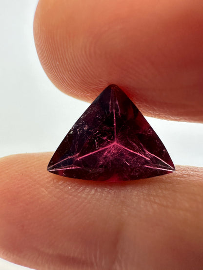 Purple Tourmaline Trillion Loose Stone, 2.84 ct, 12.4x9.3 mm – view 1 of 3