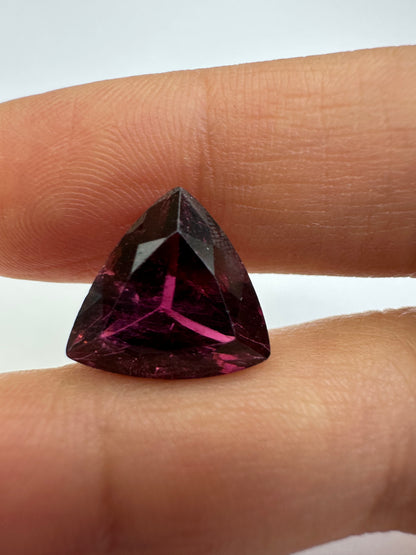 Red Tourmaline Triangular Loose Stone, 7.19 ct, 12.8x12.5 mm – view 3 of 3