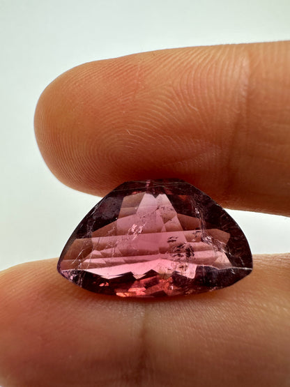 Purple Tourmaline Triangular Loose Stone, 6.96 ct, 7.2x11 mm – view 2 of 3