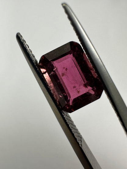 Purple Tourmaline Rectangular Loose Stone, 2.35 ct, 4.5x6.8 mm – view 2 of 3
