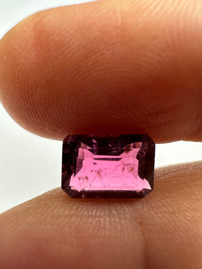 Purple Tourmaline Rectangular Loose Stone, 2.35 ct, 4.5x6.8 mm – view 1 of 3